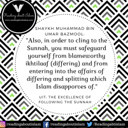 excellence of following the sunnah - social media